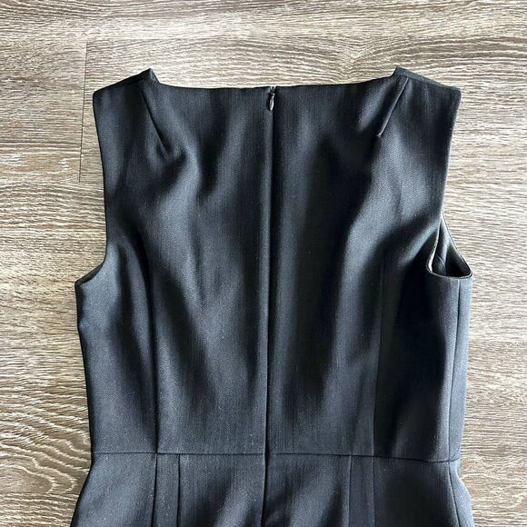 EUC MM Lafleur The Ryann Dress Jet Twill Sheath Dress Jet Black  Size 4 - Picture 7 of 13